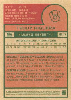 2016 Topps Archives 65th Anniversary Edition #A65-TH Teddy Higuera Back