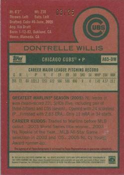 2016 Topps Archives 65th Anniversary Edition - Autographs #A65-DW Dontrelle Willis Back