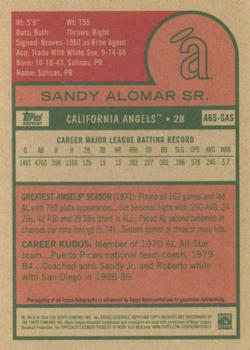2016 Topps Archives 65th Anniversary Edition - Autographs #A65-SAS Sandy Alomar Sr. Back