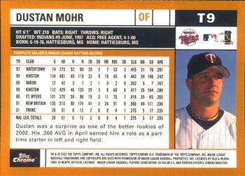 2002 Topps Traded & Rookies - Chrome #T9 Dustan Mohr Back