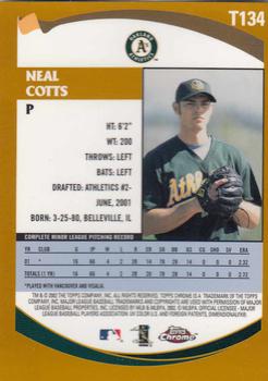 2002 Topps Traded & Rookies - Chrome #T134 Neal Cotts Back