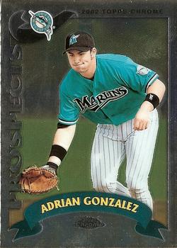 2002 Topps Traded & Rookies - Chrome #T152 Adrian Gonzalez Front