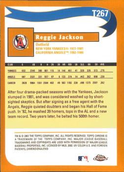 2002 Topps Traded & Rookies - Chrome #T267 Reggie Jackson Back