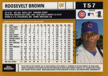 2002 Topps Traded & Rookies - Chrome Black Refractors #T57 Roosevelt Brown  Back