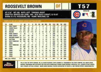 2002 Topps Traded & Rookies - Chrome Refractors #T57 Roosevelt Brown  Back