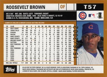 2002 Topps Traded & Rookies - Gold #T57 Roosevelt Brown  Back