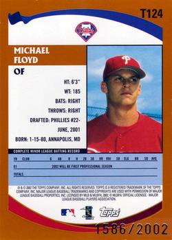2002 Topps Traded & Rookies - Gold #T124 Michael Floyd  Back