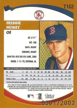 2002 Topps Traded & Rookies - Gold #T162 Freddie Money  Back