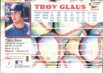 2000 Pacific Revolution #2 Troy Glaus Back
