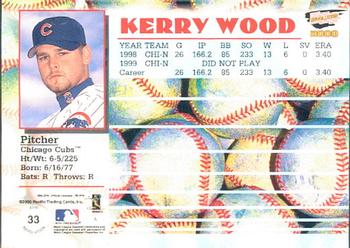 2000 Pacific Revolution #33 Kerry Wood Back