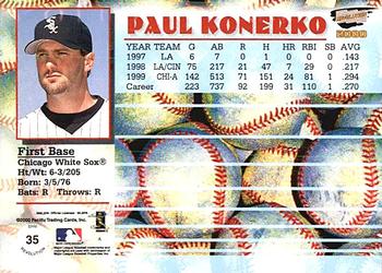 2000 Pacific Revolution #35 Paul Konerko Back