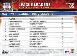 2015 Topps Mini - Red #85 National League Wins Leaders Back