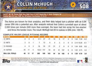2015 Topps Mini - Red #508 Collin McHugh Back