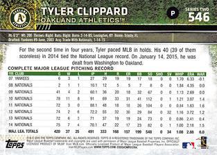 2015 Topps Mini - Red #546 Tyler Clippard Back