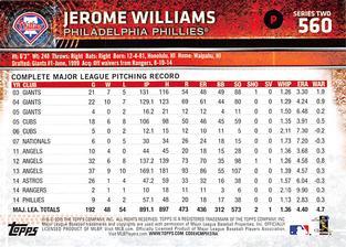 2015 Topps Mini - Red #560 Jerome Williams Back