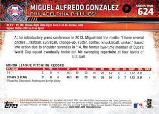 2015 Topps Mini - Red #624 Miguel Alfredo Gonzalez Back