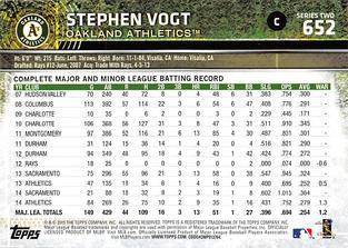 2015 Topps Mini - Red #652 Stephen Vogt Back