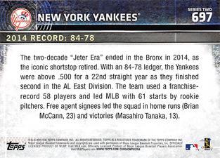 2015 Topps Mini - Red #697 New York Yankees Back
