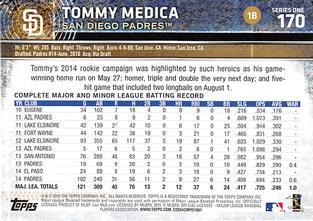 2015 Topps Mini - Gold #170 Tommy Medica Back
