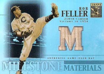 2002 Topps Tribute - Milestone Materials #MIM-BF Bob Feller Front
