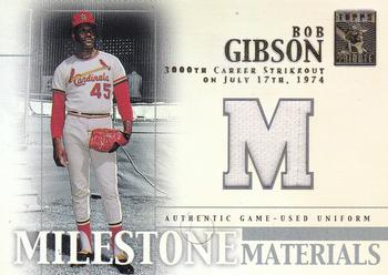 2002 Topps Tribute - Milestone Materials #MIM-BG Bob Gibson Front