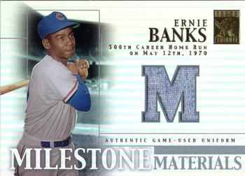 2002 Topps Tribute - Milestone Materials #MIM-EB Ernie Banks Front