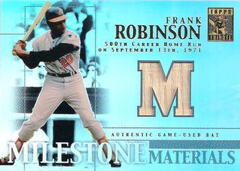 2002 Topps Tribute - Milestone Materials #MIM-FR Frank Robinson Front