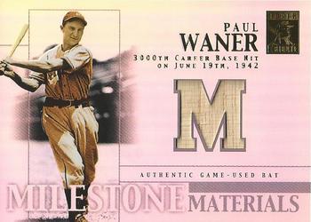2002 Topps Tribute - Milestone Materials #MIM-PW Paul Waner Front