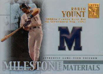 2002 Topps Tribute - Milestone Materials #MIM-RY Robin Yount Front