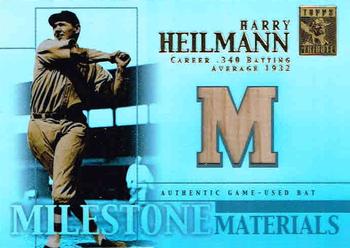 2002 Topps Tribute - Milestone Materials #MIM-HH Harry Heilmann Front