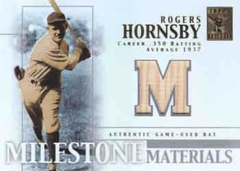 2002 Topps Tribute - Milestone Materials #MIM-RH Rogers Hornsby Front