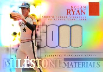 2002 Topps Tribute - Milestone Materials Jersey Number #MIM-NR Nolan Ryan Front