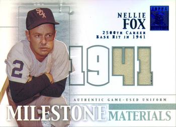 2002 Topps Tribute - Milestone Materials Season #MIM-NF Nellie Fox Front