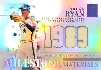 2002 Topps Tribute - Milestone Materials Season #MIM-NR Nolan Ryan Front
