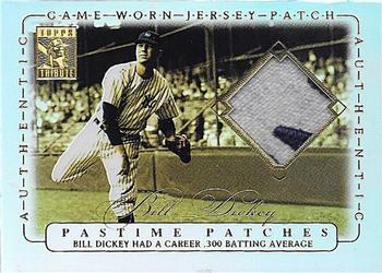 2002 Topps Tribute - Pastime Patches #PP-BD Bill Dickey Front