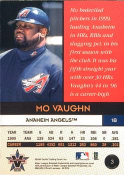 2000 Pacific Vanguard #3 Mo Vaughn Back