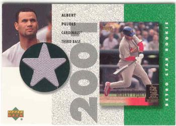 2002 UD Authentics - Retro Star Rookie Jerseys #SR-AP Albert Pujols  Front