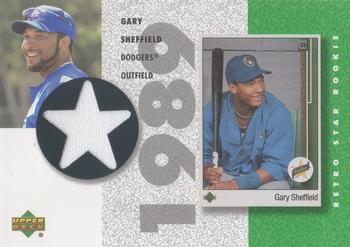 2002 UD Authentics - Retro Star Rookie Jerseys #SR-GS Gary Sheffield  Front