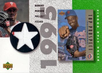 2002 UD Authentics - Retro Star Rookie Jerseys #SR-RP Robert Person  Front
