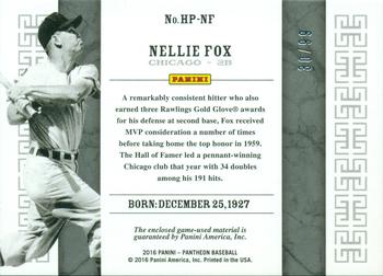2016 Panini Pantheon - Honored and Privileged #HP-NF Nellie Fox Back