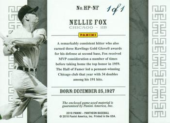 2016 Panini Pantheon - Honored and Privileged Holo Silver #HP-NF Nellie Fox Back