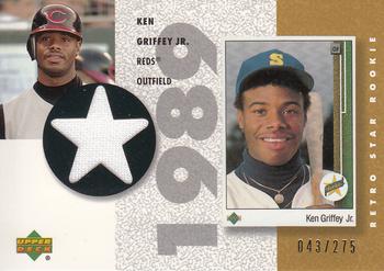 2002 UD Authentics - Retro Star Rookie Jerseys Gold #SR-KG Ken Griffey Jr.  Front
