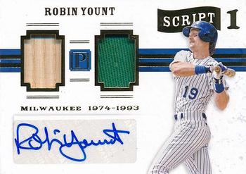 2016 Panini Pantheon - Script 1 Gold #1-RY Robin Yount Front