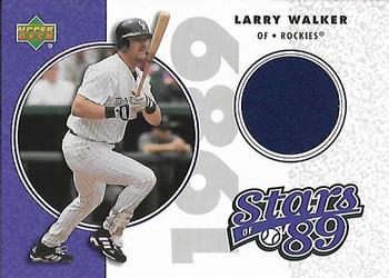 2002 UD Authentics - Stars of 89 Jerseys #SL-LW Larry Walker  Front