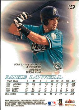2000 SkyBox #159 Mike Lowell Back
