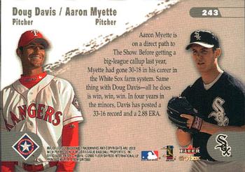 2000 SkyBox #243 Aaron Myette / Doug Davis Back