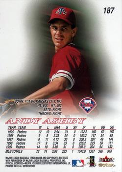 2000 SkyBox #187 Andy Ashby Back