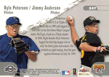 2000 SkyBox #247 Kyle Peterson / Jimmy Anderson Back