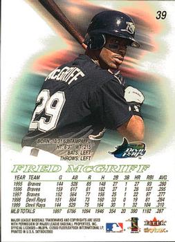 2000 SkyBox #39 Fred McGriff Back