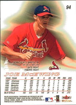 2000 SkyBox #94 Joe McEwing Back